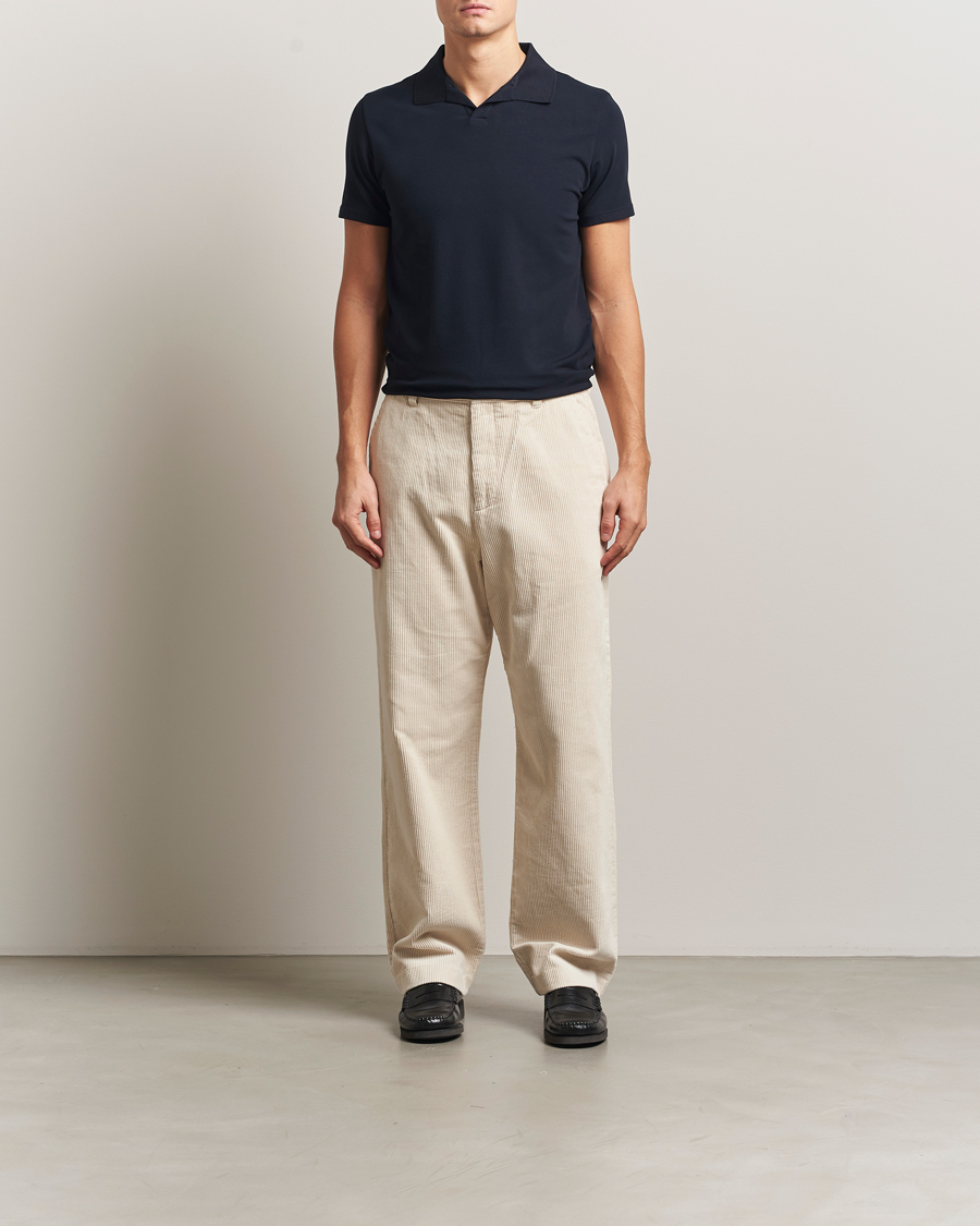 Herr | Pikéer | Filippa K | Soft Lycra Polo Tee Navy