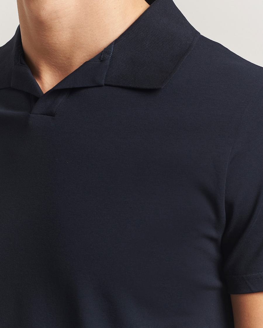 Herr | Pikéer | Filippa K | Soft Lycra Polo Tee Navy