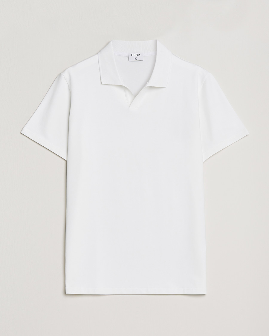 Herr | Pikéer | Filippa K | Soft Lycra Polo Tee White