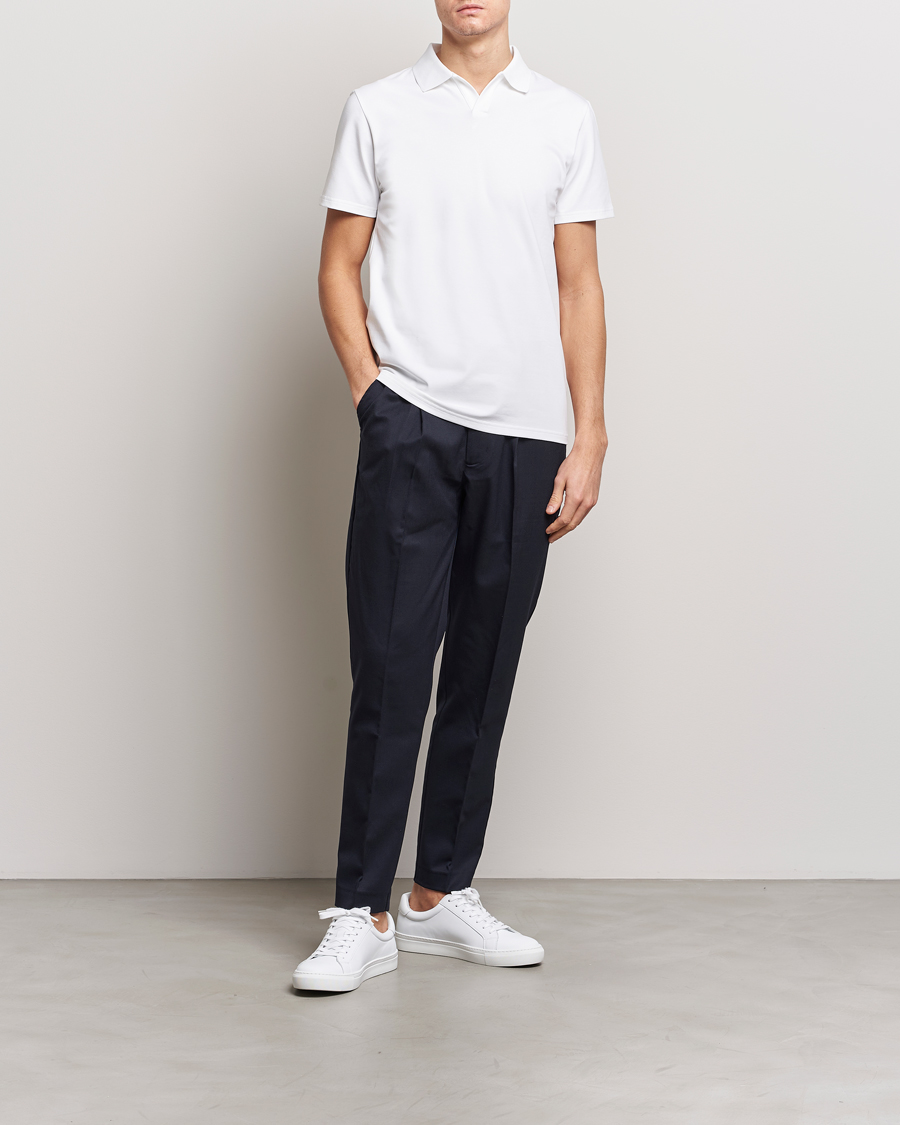 Herr | Pikéer | Filippa K | Soft Lycra Polo Tee White