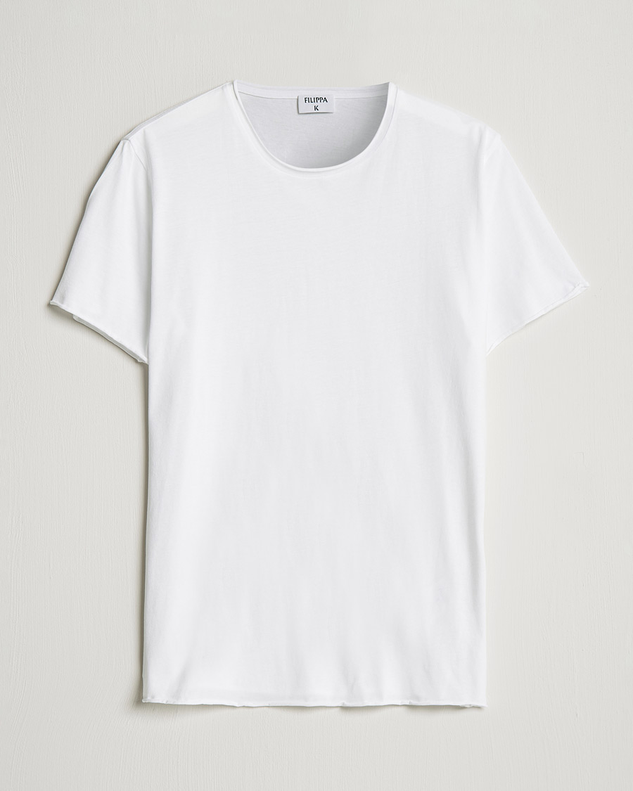 Herr | T-Shirts | Filippa K | Roll Neck Crew Neck Tee White