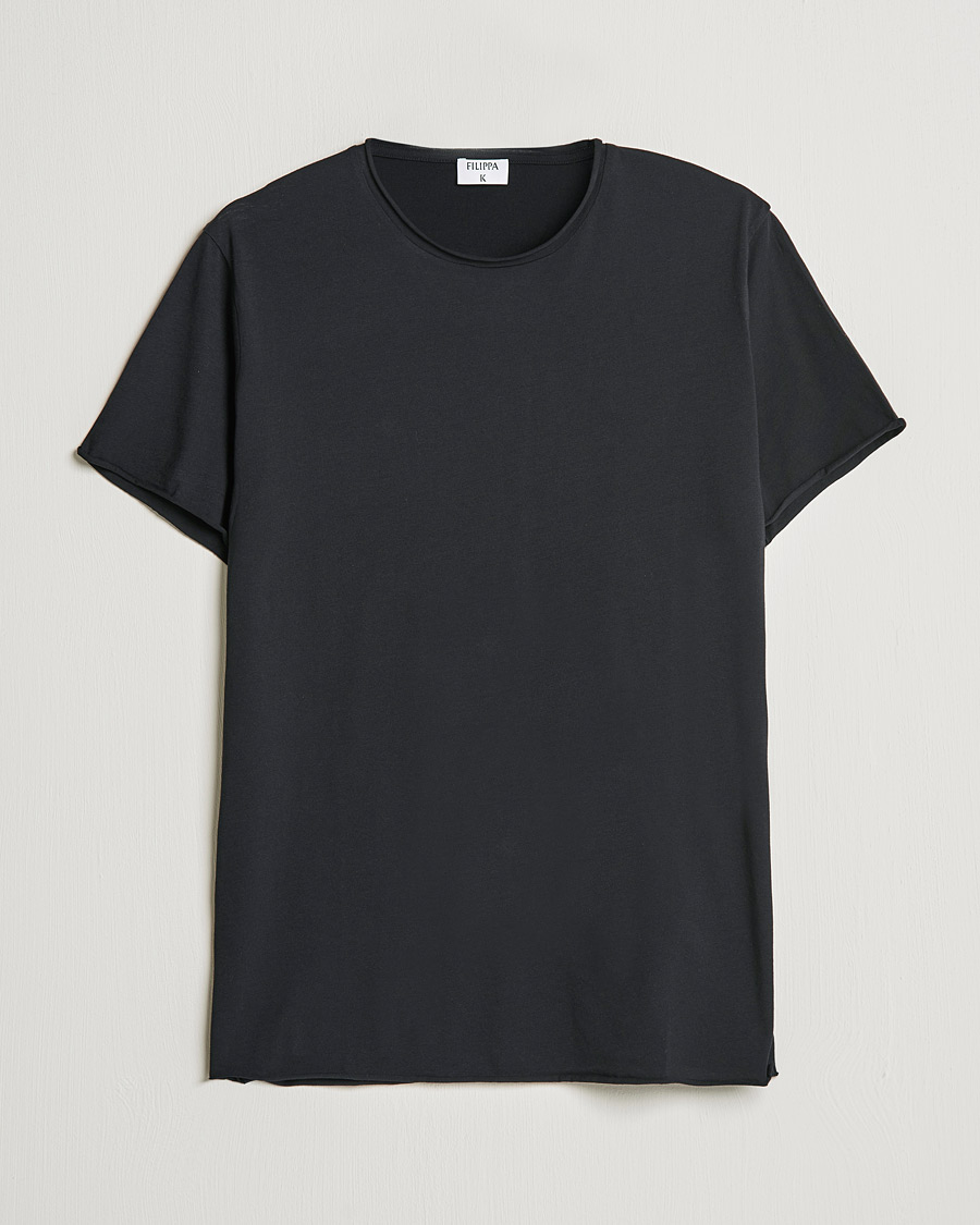 Herr | T-Shirts | Filippa K | Roll Neck Crew Neck Tee Black
