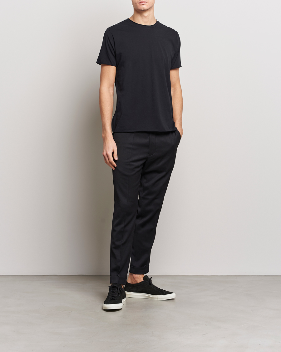 Herr | T-Shirts | Filippa K | Roll Neck Crew Neck Tee Black