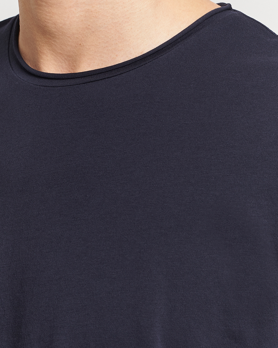 Herr | T-Shirts | Filippa K | Roll Neck Crew Neck Tee Navy