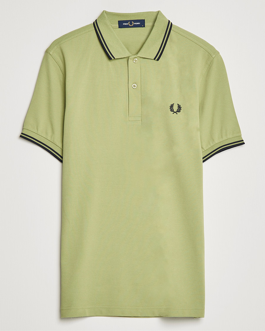 Herr | Pikéer | Fred Perry | Twin Tip Polo Sage Green 