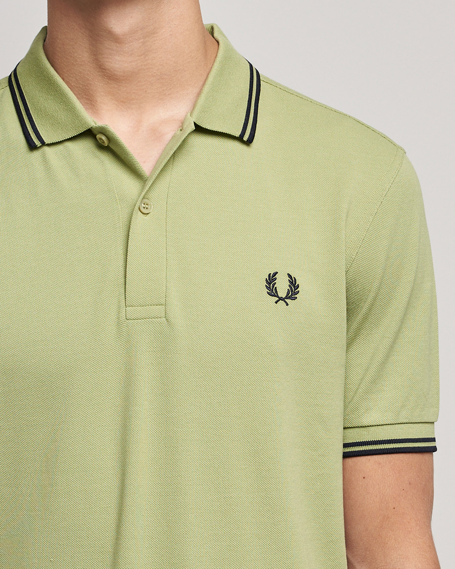 Herr | Pikéer | Fred Perry | Twin Tip Polo Sage Green 