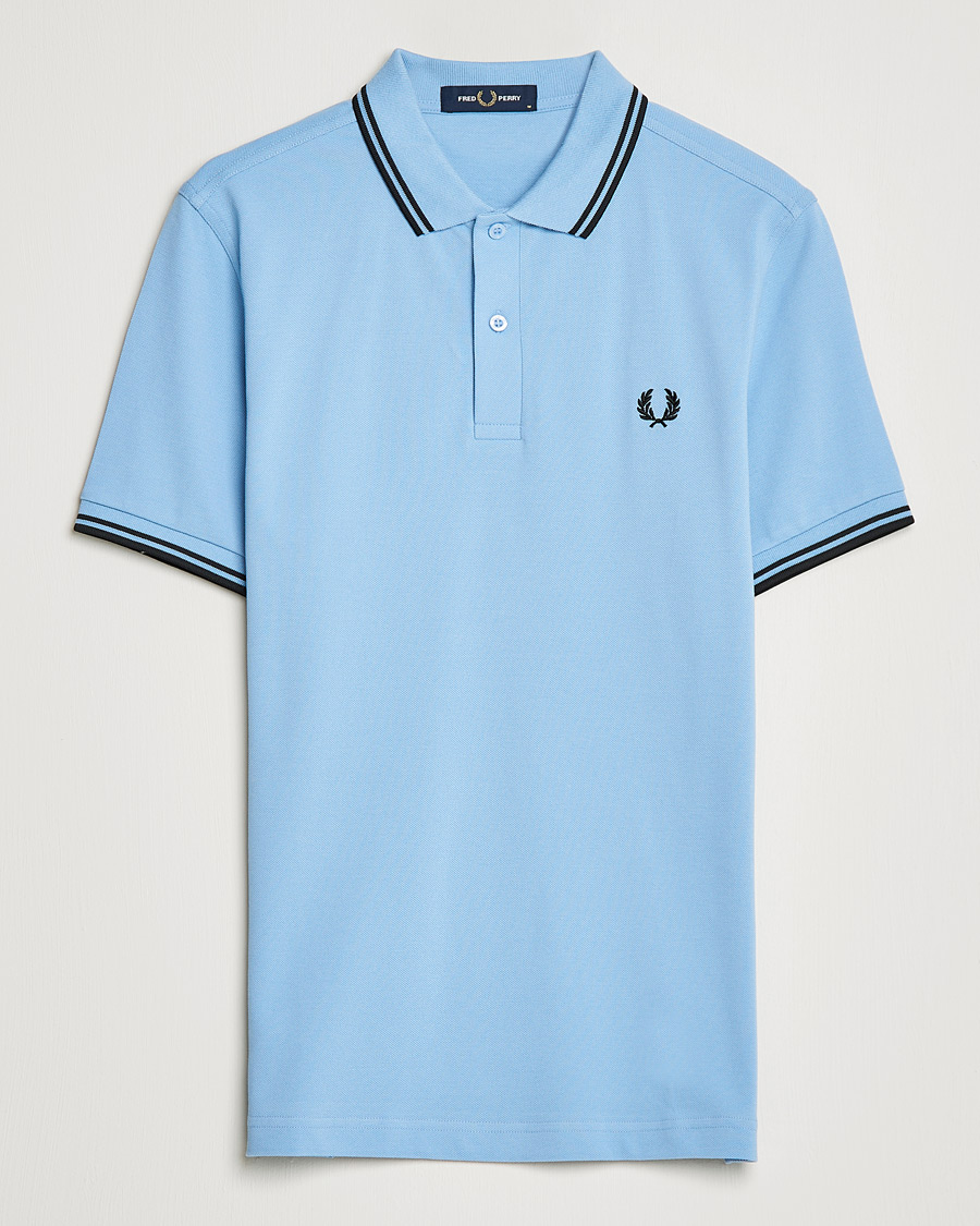 Herr |  | Fred Perry | Twin Tip Polo Sky Blue Black