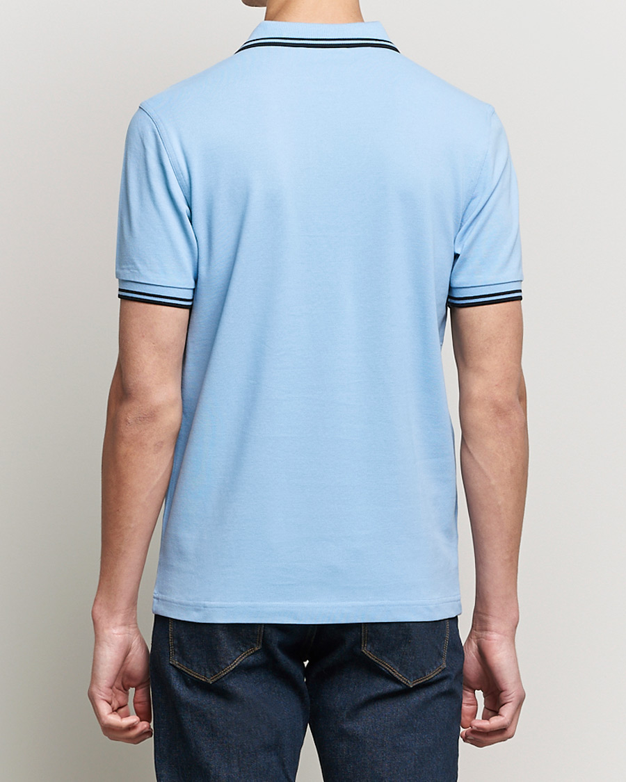 Herr | Pikéer | Fred Perry | Twin Tip Polo Sky Blue Black