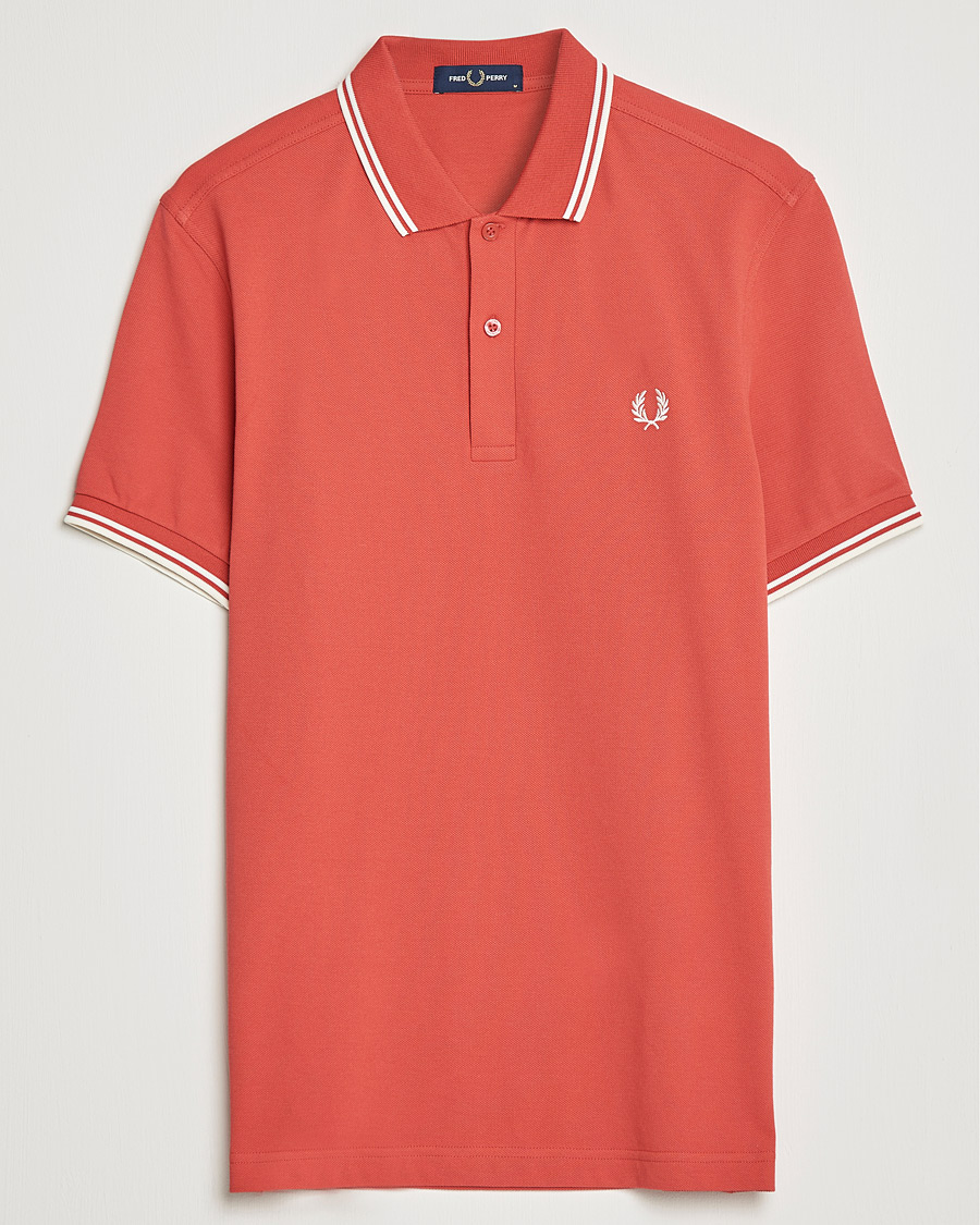 Herr | Pikéer | Fred Perry | Twin Tip Polo Washed Red