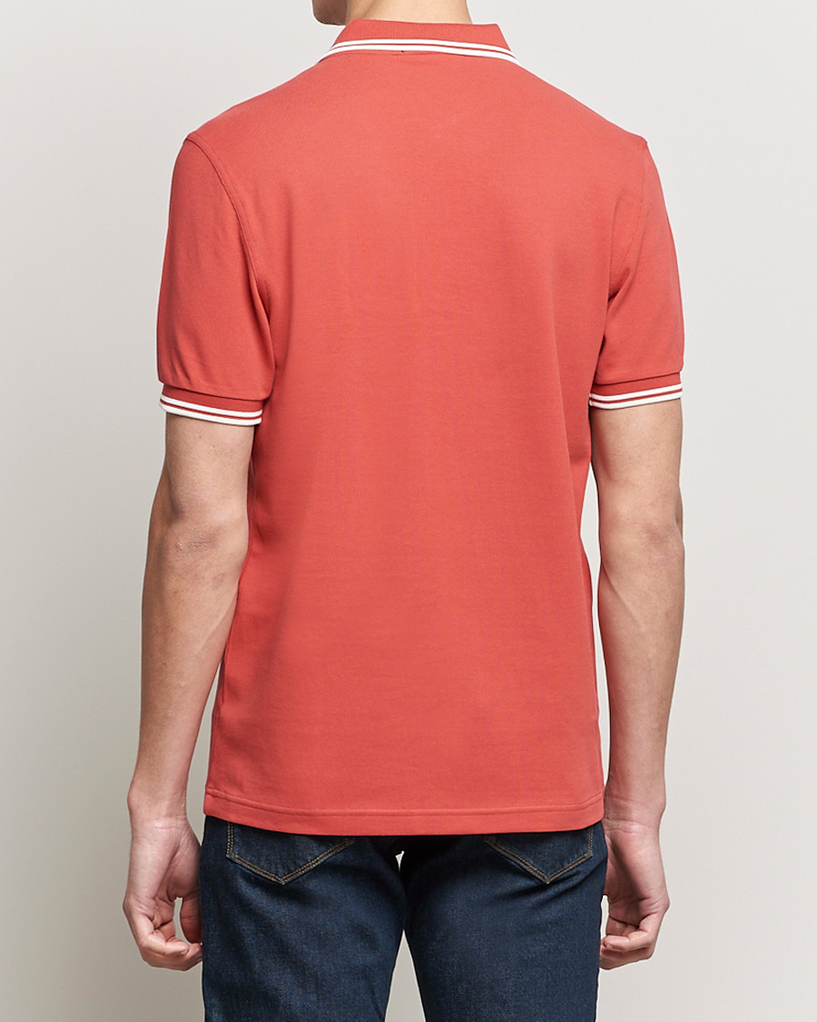 Herr | Pikéer | Fred Perry | Twin Tip Polo Washed Red
