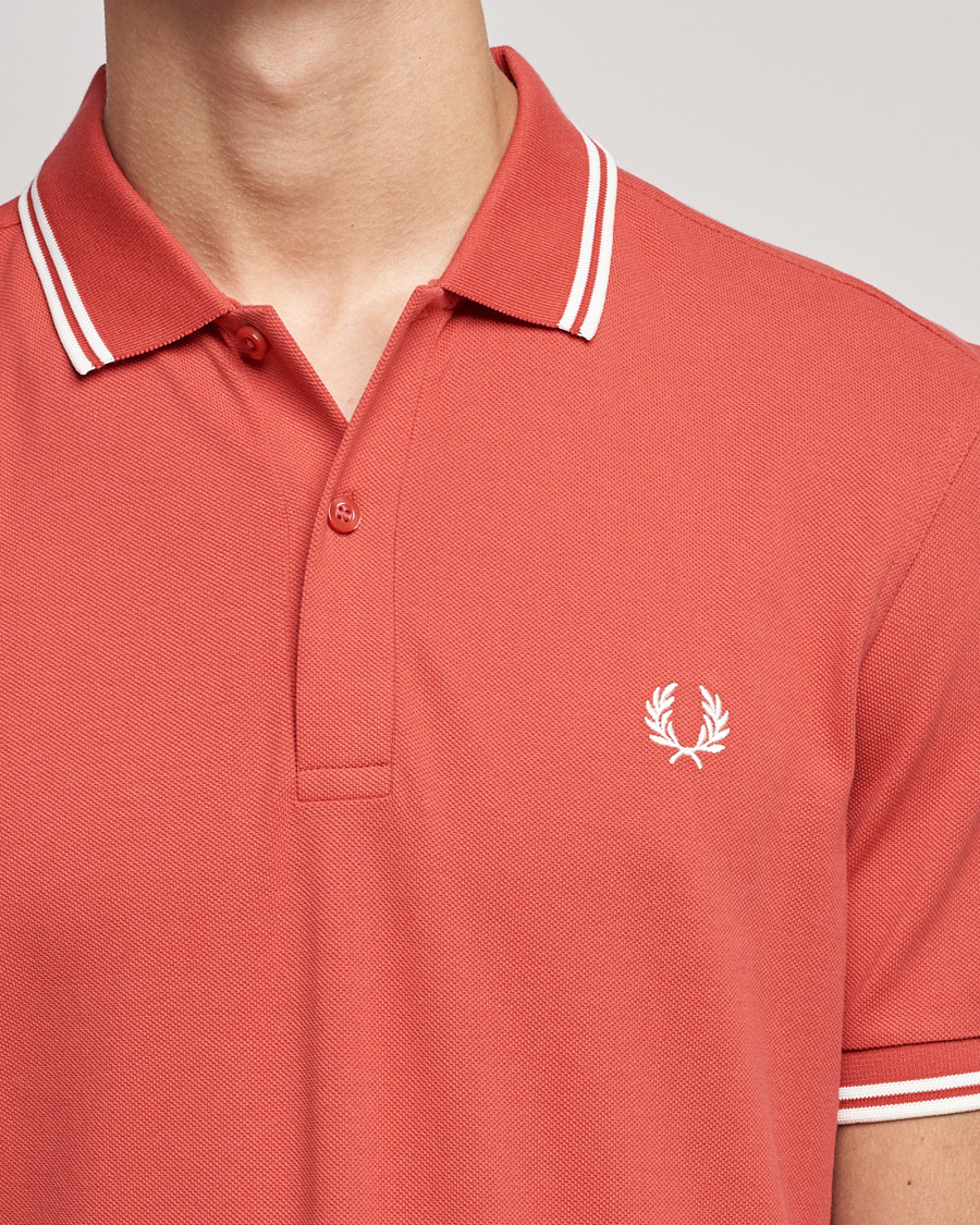 Herr | Pikéer | Fred Perry | Twin Tip Polo Washed Red