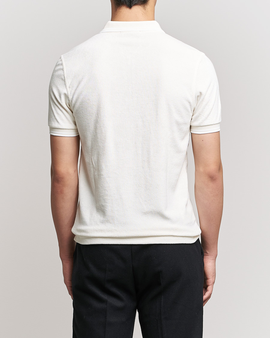 Herr | Pikéer | Fred Perry | Towelling Zip Neck Polo Ecru