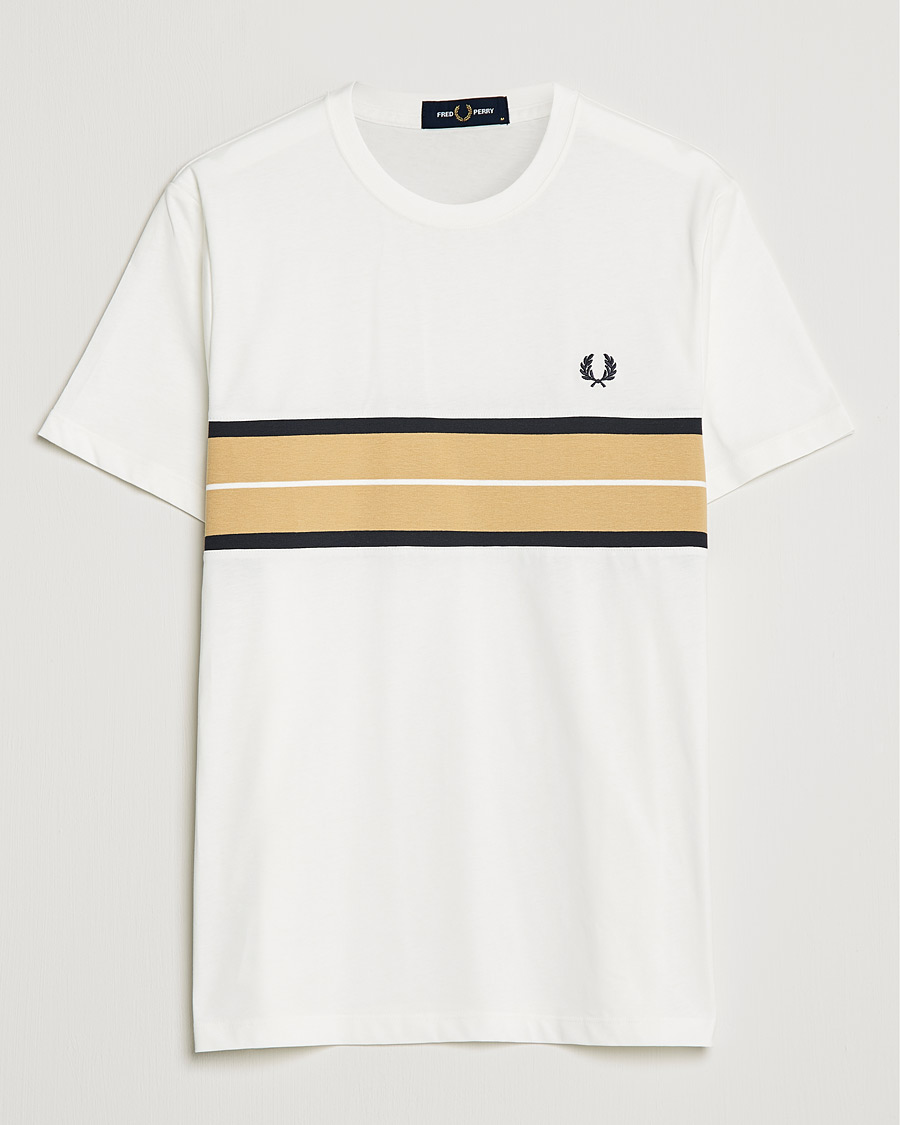 Herr | T-Shirts | Fred Perry | Tram Line Pannel Tee Snow White