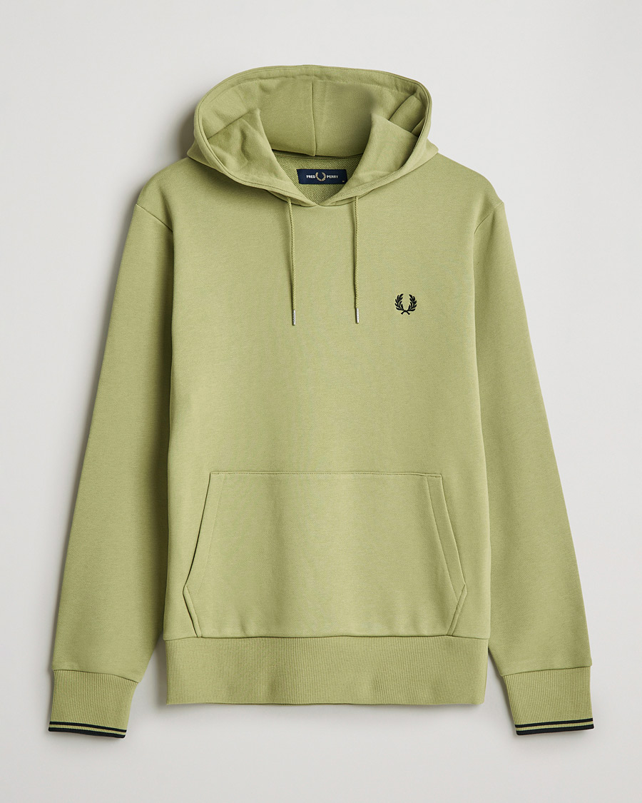 Herr | Tröjor | Fred Perry | Tipped Hooded Sweatshirt Sage Green 