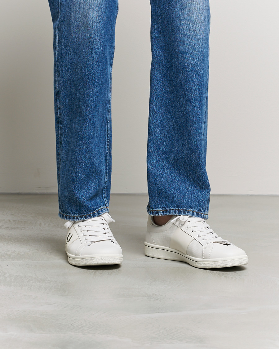 Herr | Fred Perry B721 Peerf Leater Sneaker Porcelain | Fred Perry | B721 Peerf Leater Sneaker Porcelain