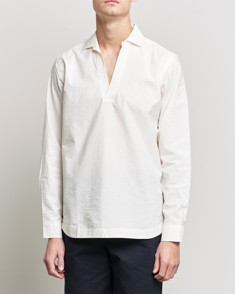 Herr | Casualskjortor | Orlebar Brown | Ridley Resort Collar Cotton Shirt White Sand