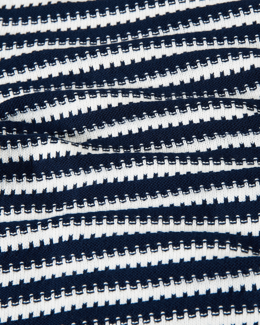 Herr | Tröjor | Orlebar Brown | Ned Classic Stripe Organic Cotton Jumper Navy/White Sand
