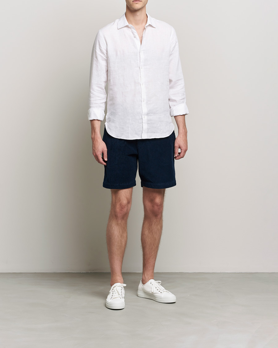 Herr | Shorts | Orlebar Brown | Afador OB Stripe Towelling Shorts Navy