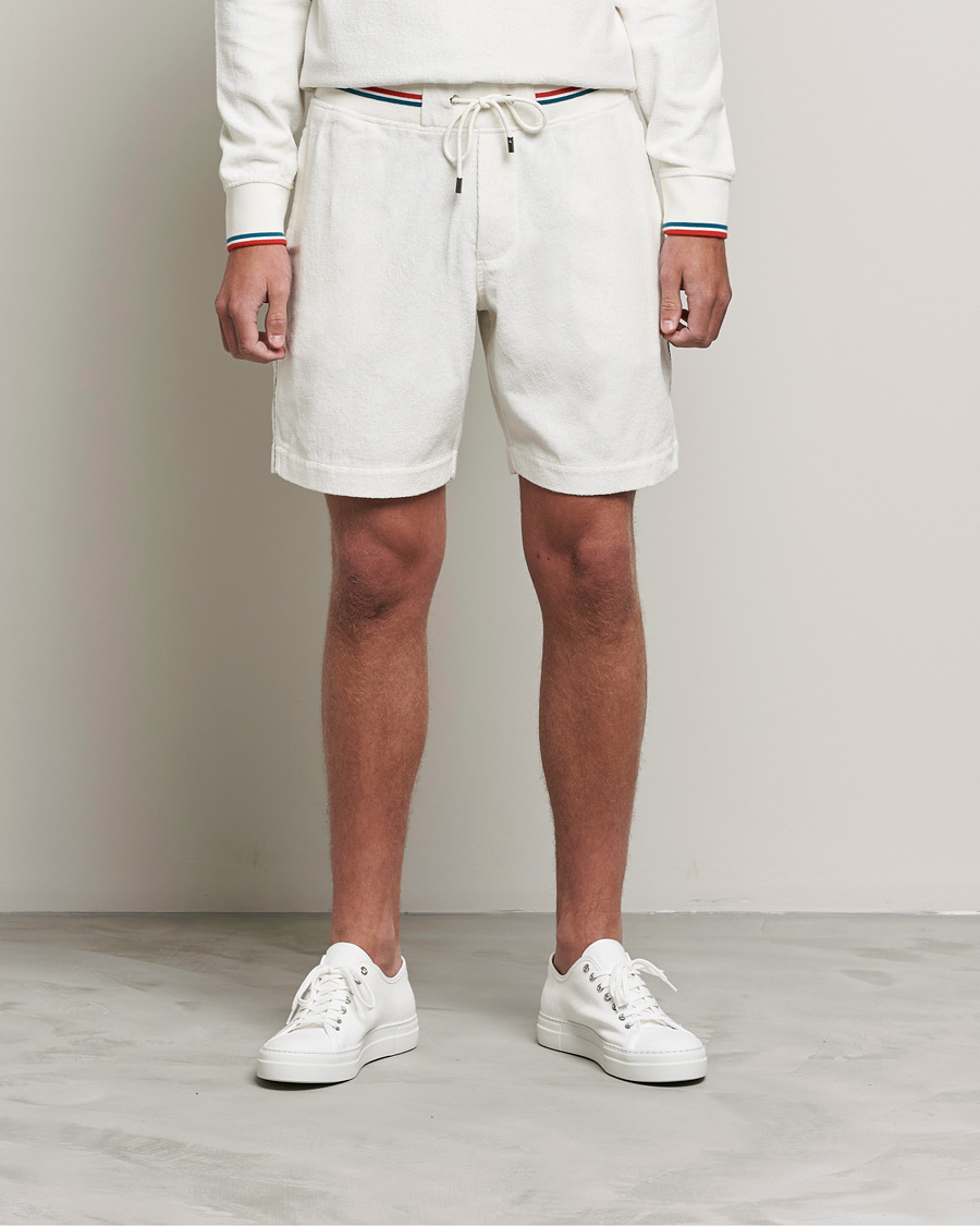 Herr | Shorts | Orlebar Brown | Afador OB Stripe Towelling Shorts White Sand