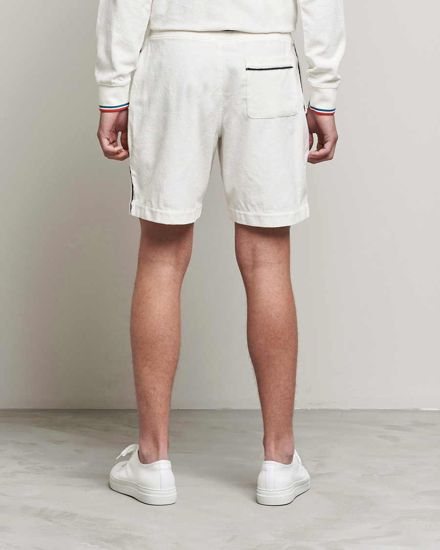 Herr | Shorts | Orlebar Brown | Afador OB Stripe Towelling Shorts White Sand
