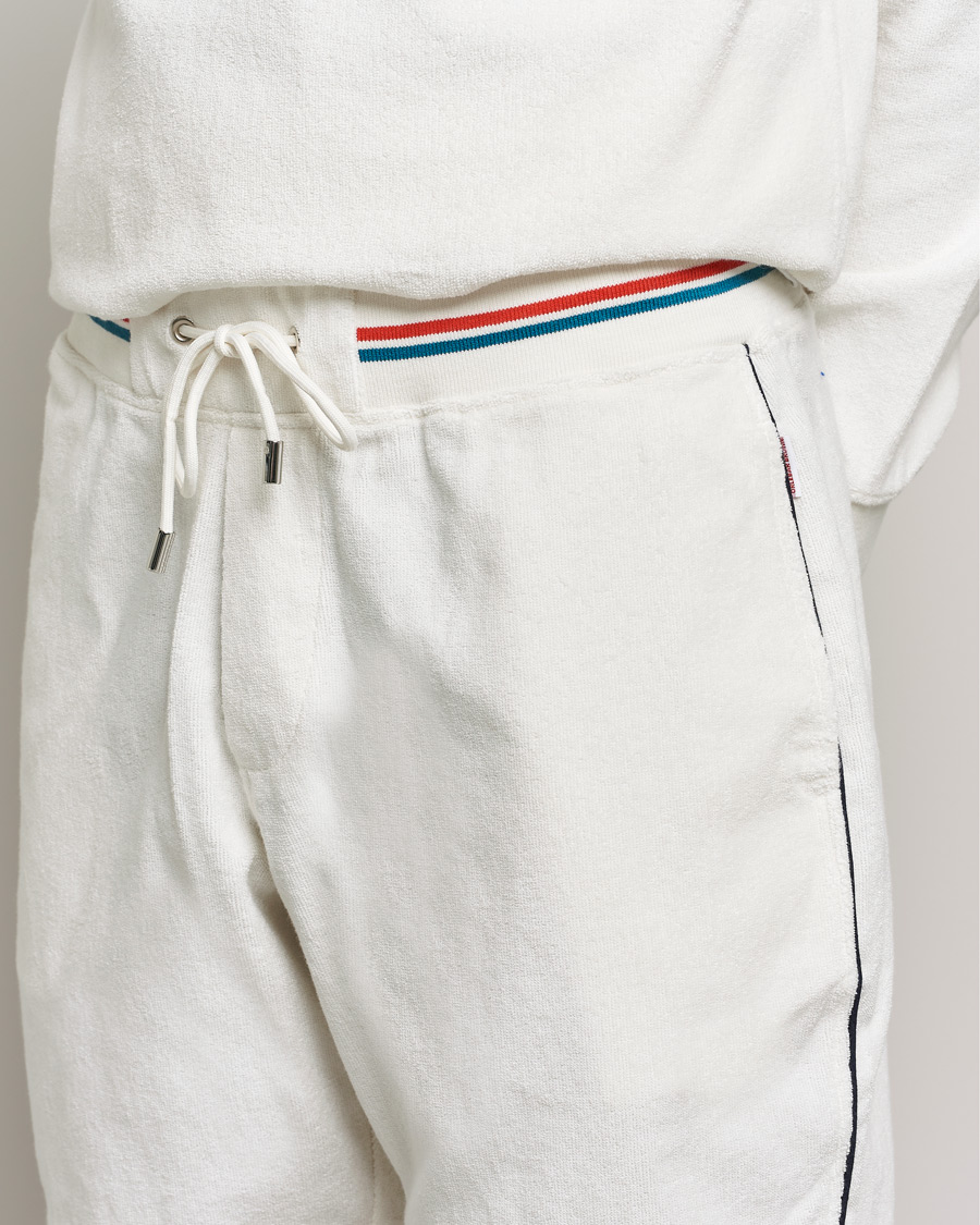 Herr | Shorts | Orlebar Brown | Afador OB Stripe Towelling Shorts White Sand