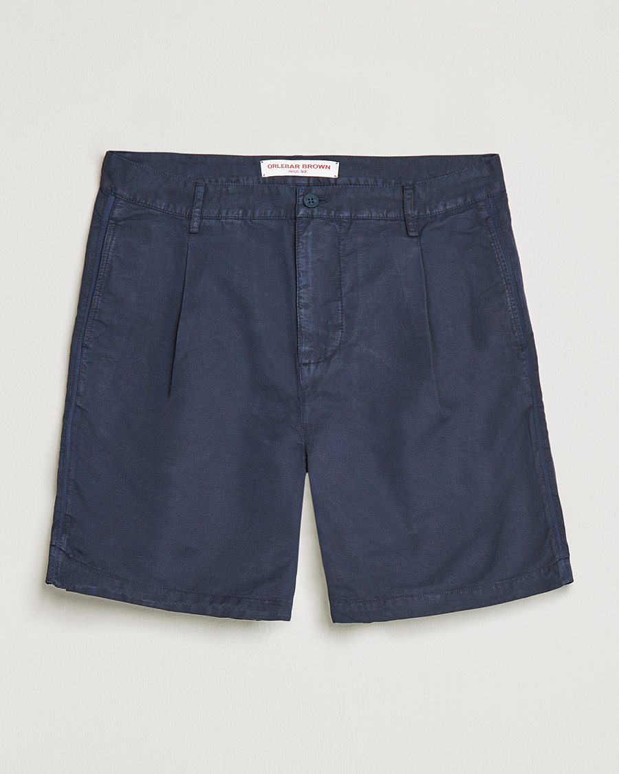 Herr | Shorts | Orlebar Brown | Searose Linen/Cotton Shorts Night Iris
