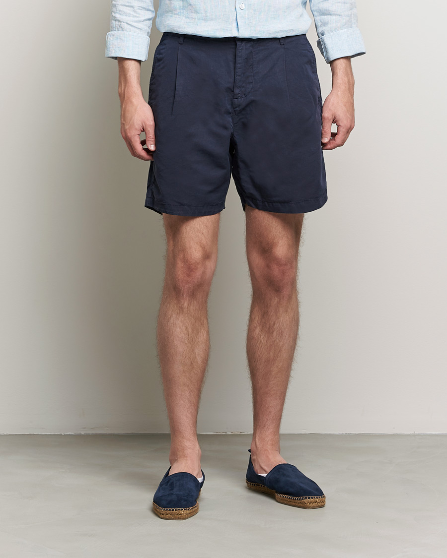 Herr | Shorts | Orlebar Brown | Searose Linen/Cotton Shorts Night Iris