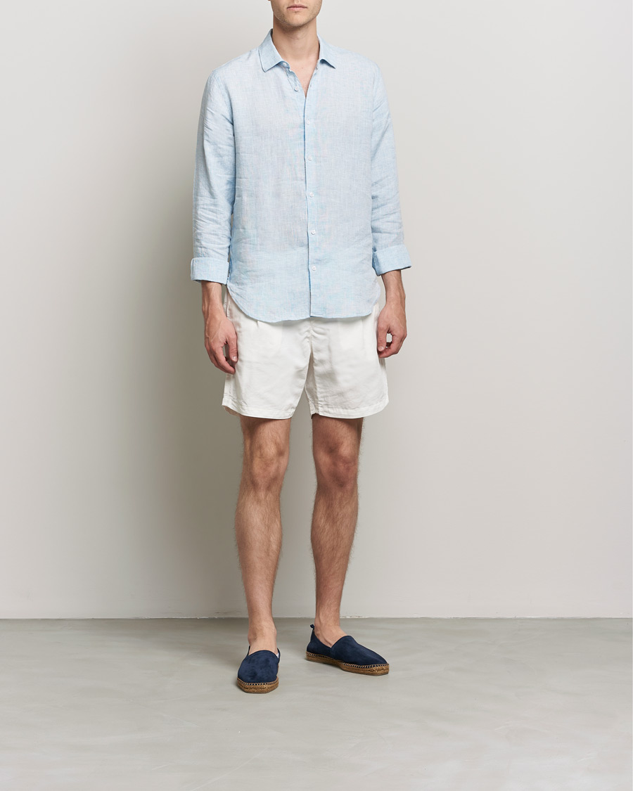 Herr | Shorts | Orlebar Brown | Searose Linen/Cotton Shorts White Sand