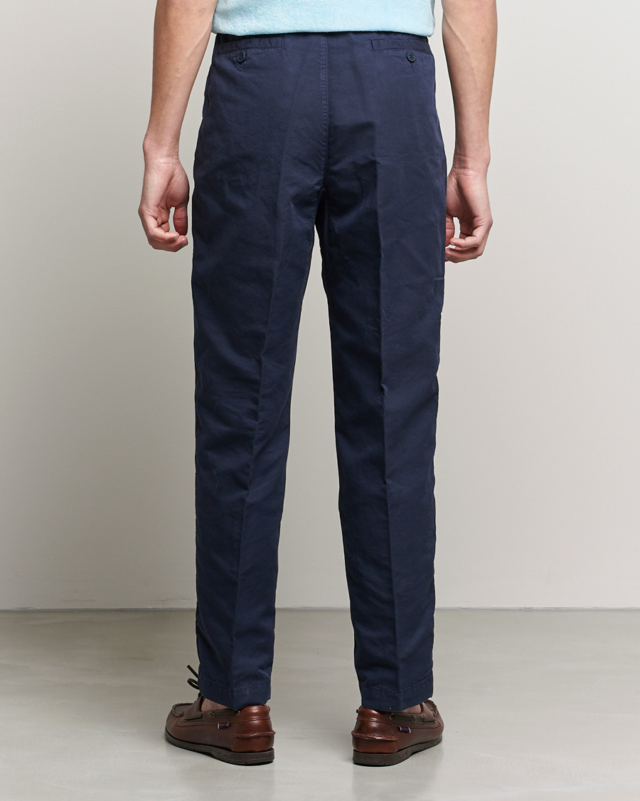 Herr | Byxor | Orlebar Brown | Dunmore Linen/Cotton Trousers Night Iris