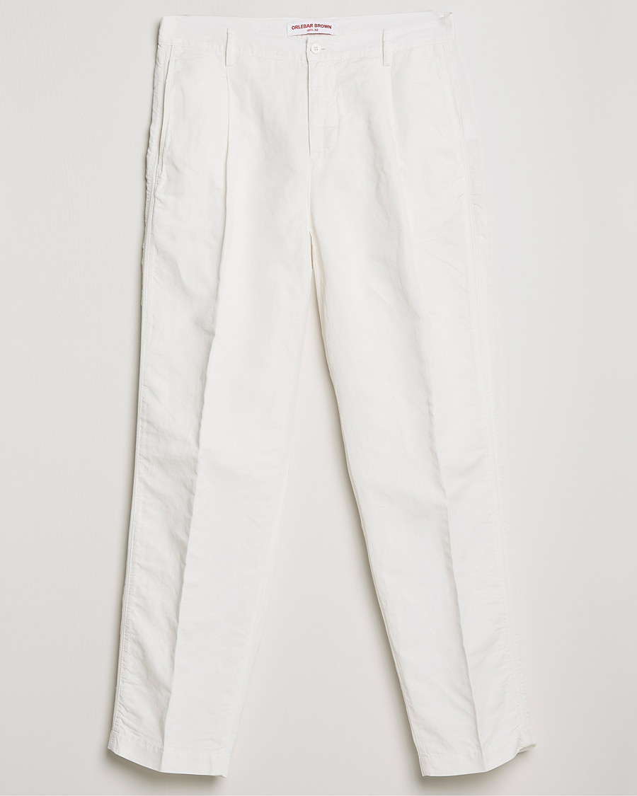 Herr | Linneavdelningen | Orlebar Brown | Dunmore Linen/Cotton Trousers White Sand