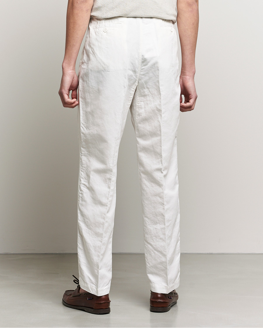 Herr | Byxor | Orlebar Brown | Dunmore Linen/Cotton Trousers White Sand
