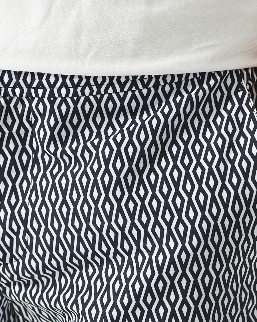 Herr | Badbyxor | Orlebar Brown | Bulldog Alado Printed Swimshorts Night Iris/White