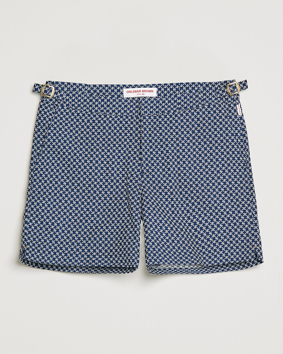 Herr | Badbyxor | Orlebar Brown | Bulldog Seglas Jacquard Swimshorts Night Iris/Cloud