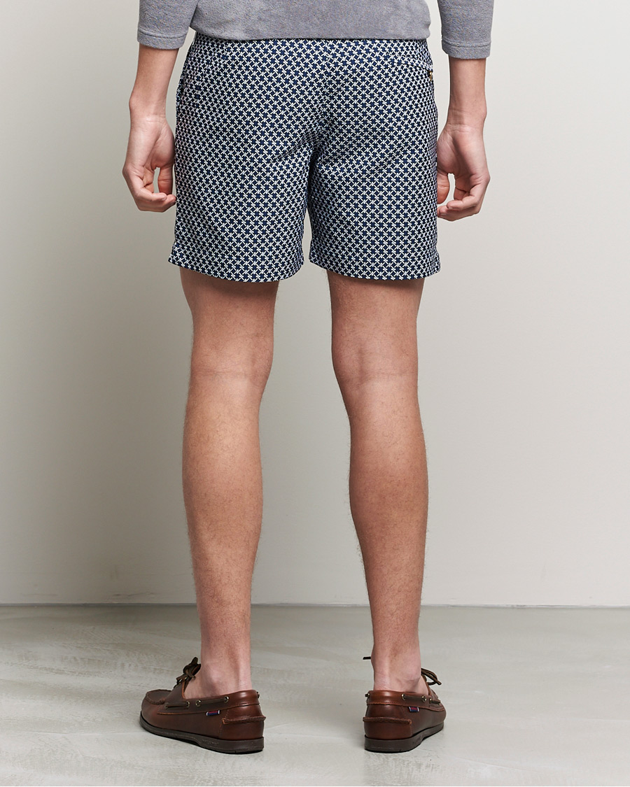 Herr | Badbyxor | Orlebar Brown | Bulldog Seglas Jacquard Swimshorts Night Iris/Cloud