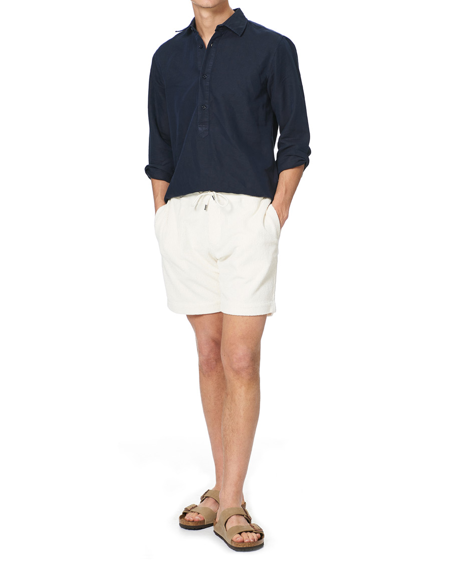 Herr | Shorts | Orlebar Brown | Afador DN Towelling Racked Shorts White Sand