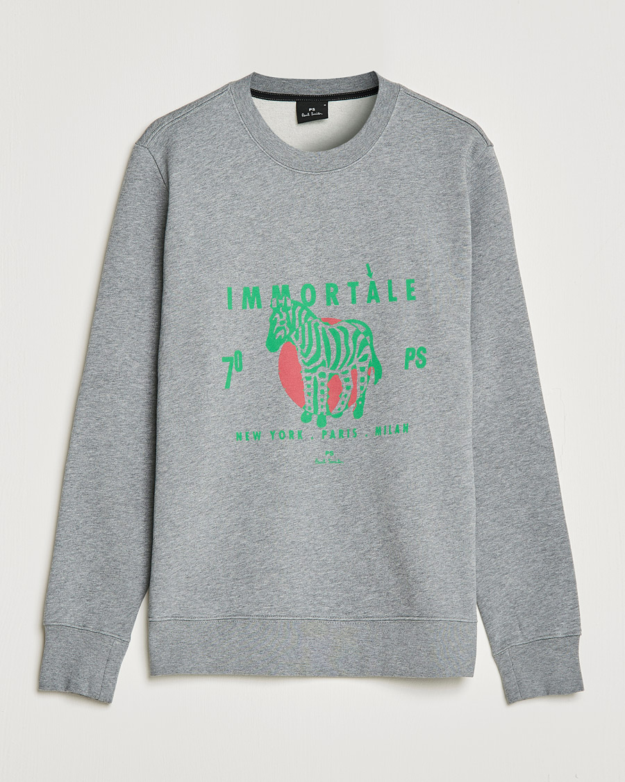 Herr | Tröjor | PS Paul Smith | Immortale Organic Cotton Sweatshirt Grey