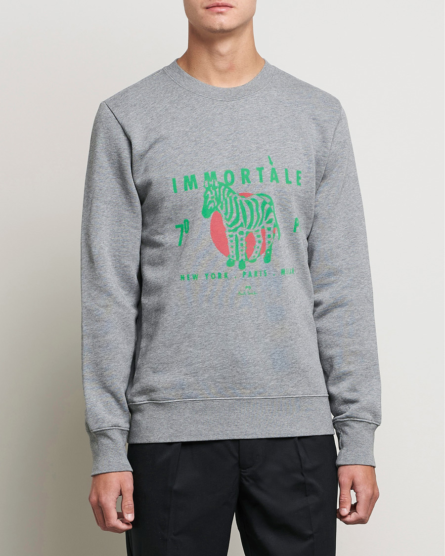 Herr | Tröjor | PS Paul Smith | Immortale Organic Cotton Sweatshirt Grey