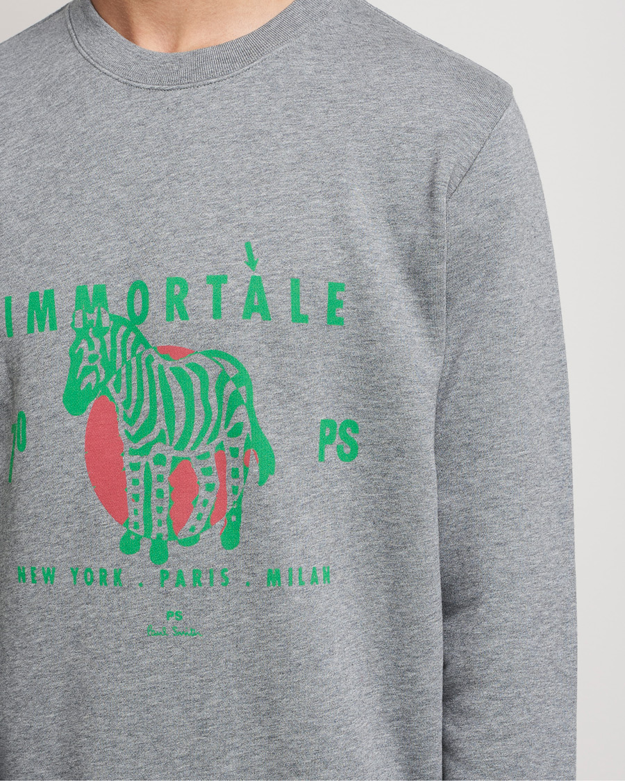 Herr | Tröjor | PS Paul Smith | Immortale Organic Cotton Sweatshirt Grey