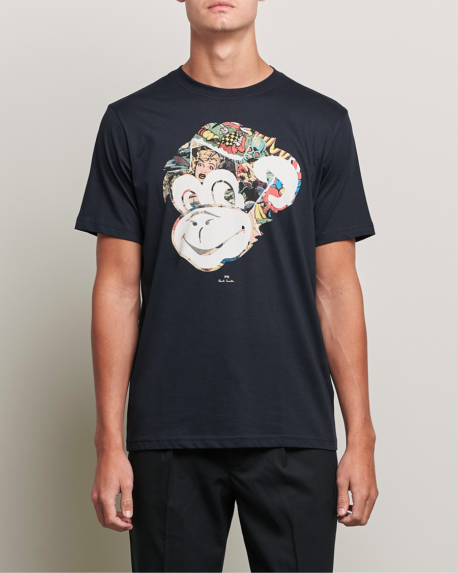 Herr | T-Shirts | PS Paul Smith | Monkey Tee Black