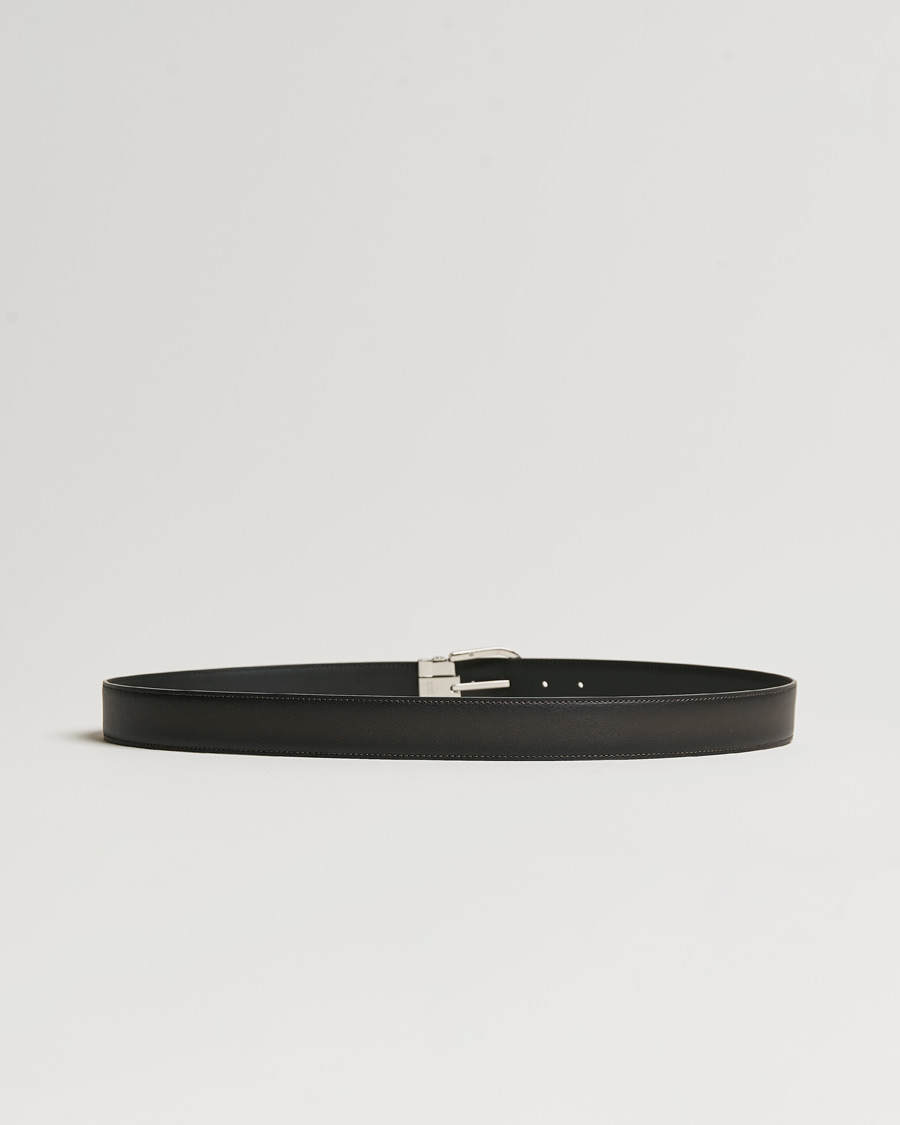 Herr | Accessoarer | Montblanc | Horseshoe Buckle Grey 35 mm Leather Belt Grey