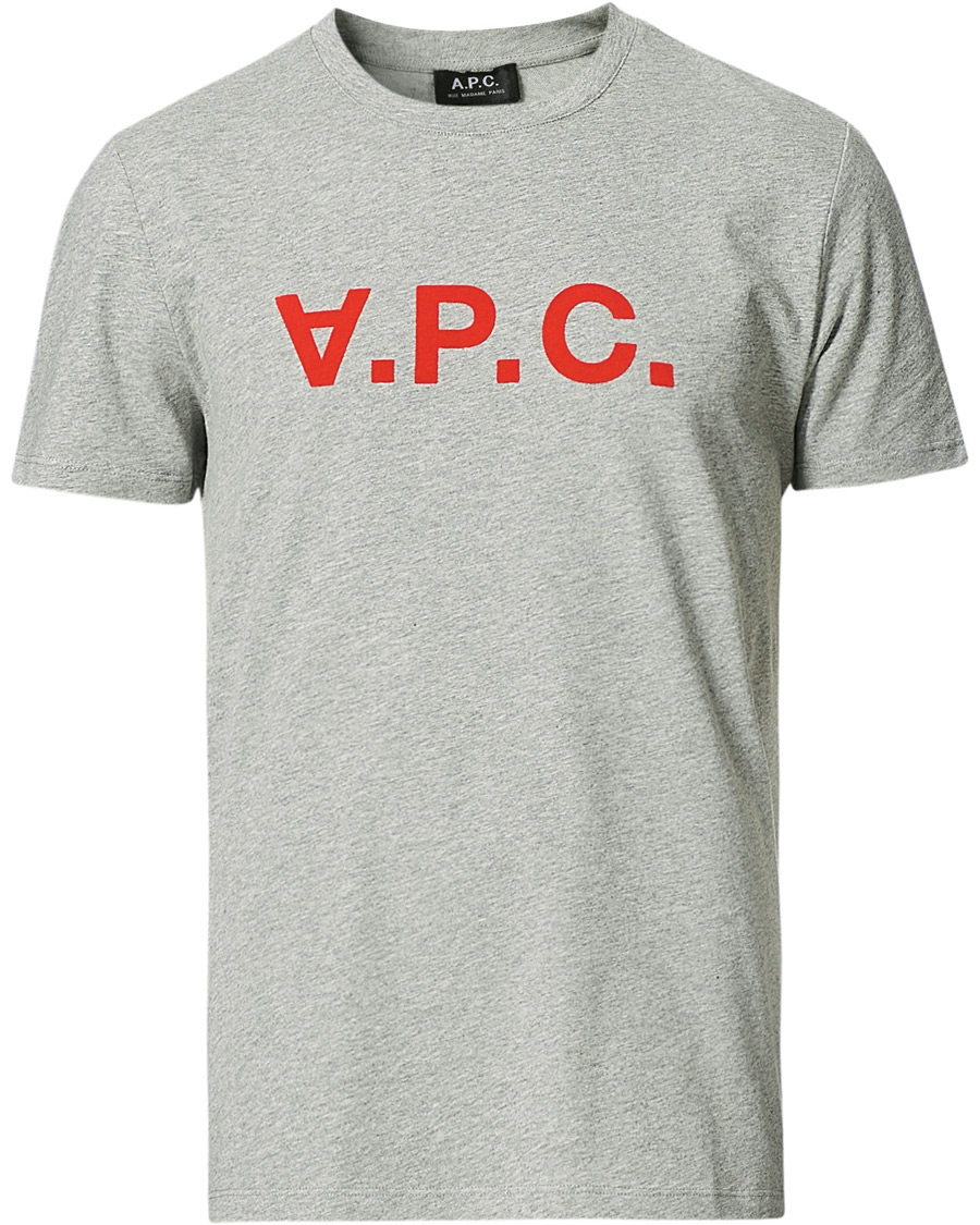 Herr | T-Shirts | A.P.C. | VPC Neon Short Sleeve T-Shirt Heather Grey