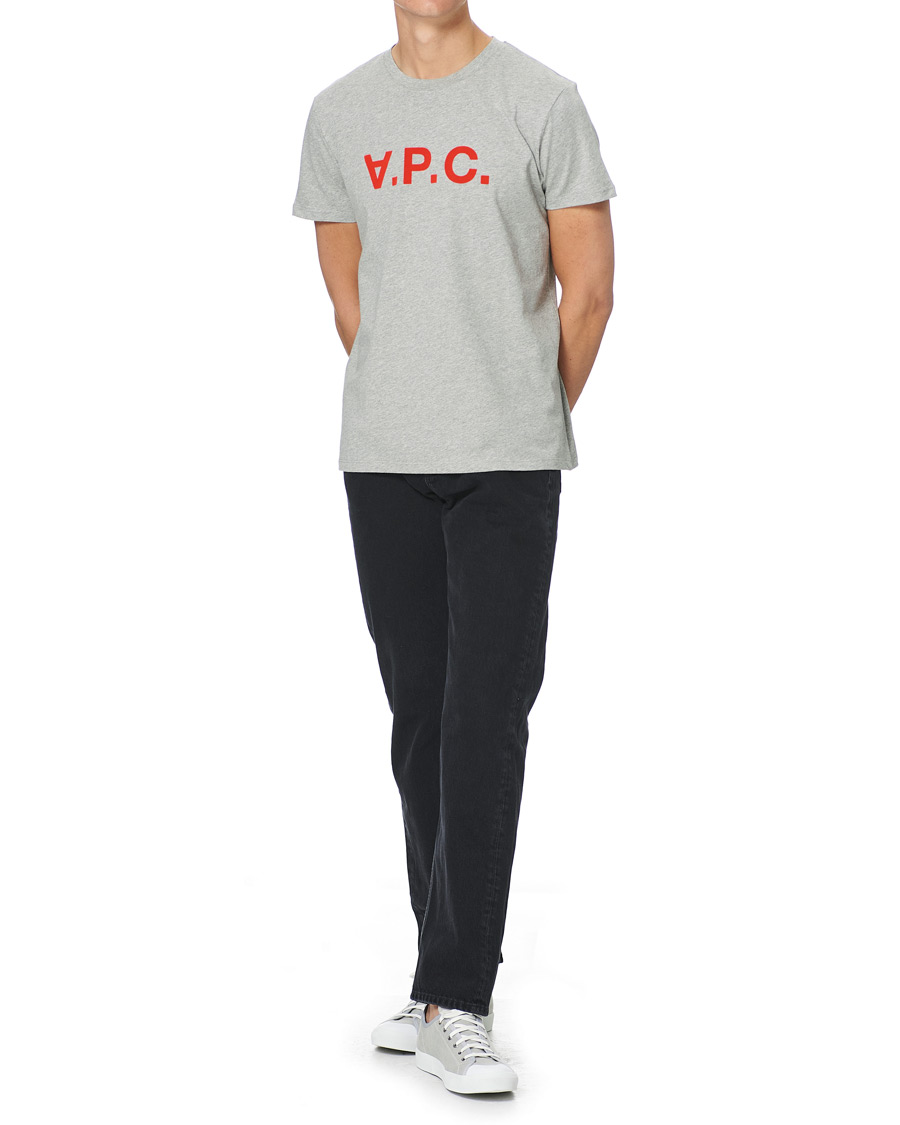 Herr | T-Shirts | A.P.C. | VPC Neon Short Sleeve T-Shirt Heather Grey