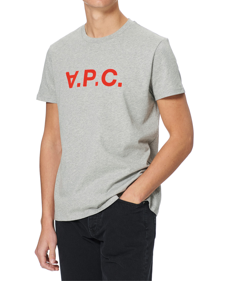 Herr | T-Shirts | A.P.C. | VPC Neon Short Sleeve T-Shirt Heather Grey