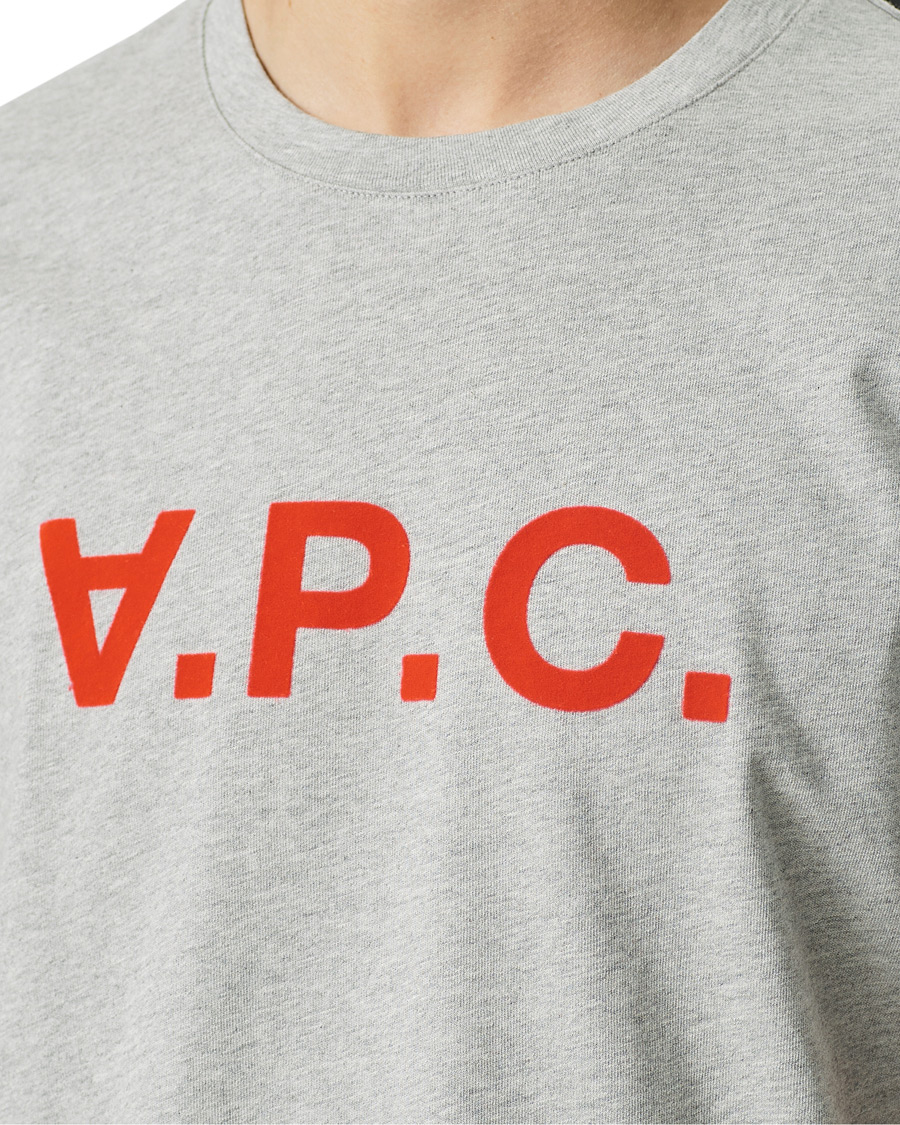 Herr | T-Shirts | A.P.C. | VPC Neon Short Sleeve T-Shirt Heather Grey