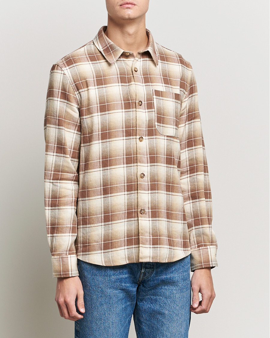 Herr | Skjortor | A.P.C. | Trek Overshirt Beige Check