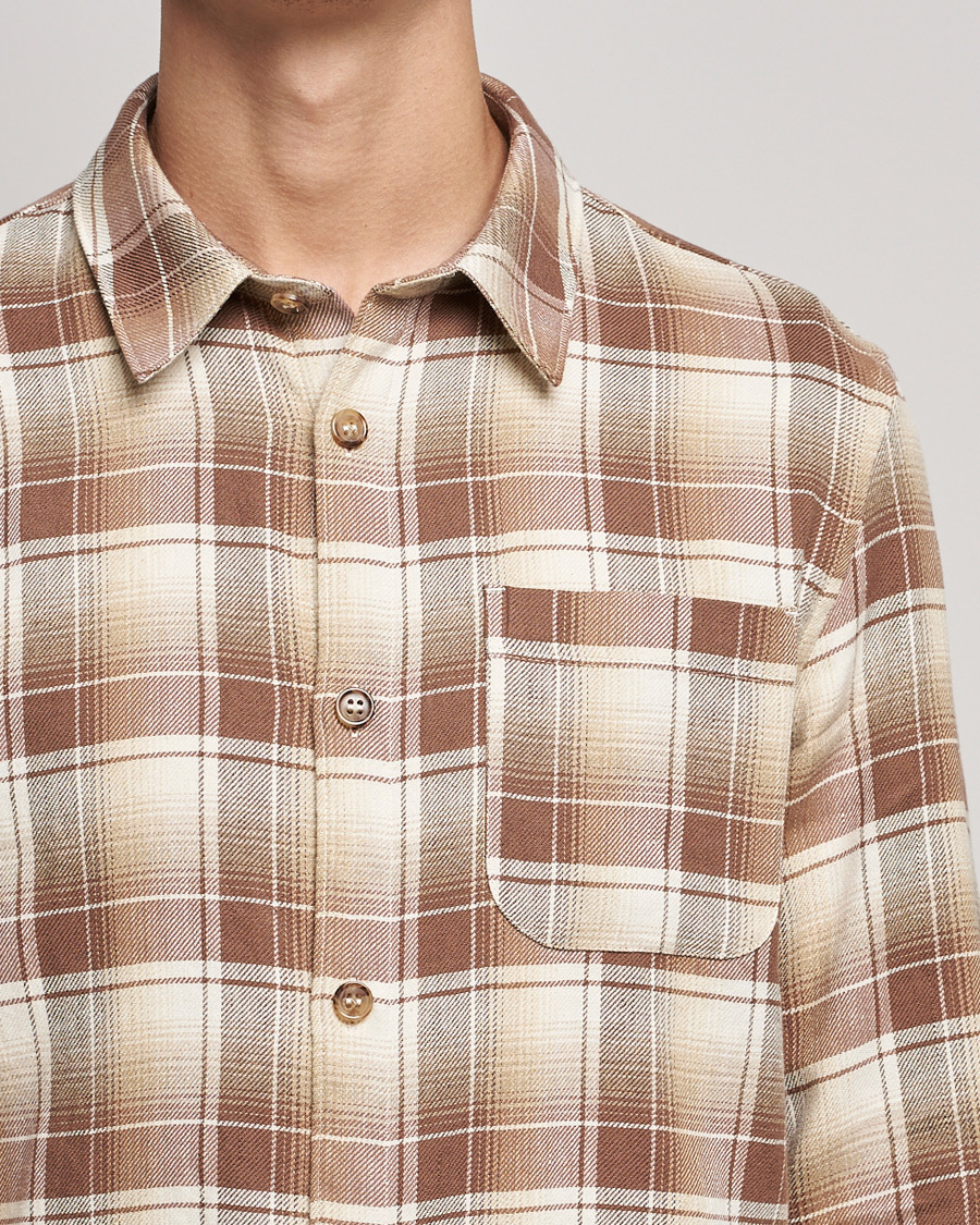 Herr | Skjortor | A.P.C. | Trek Overshirt Beige Check