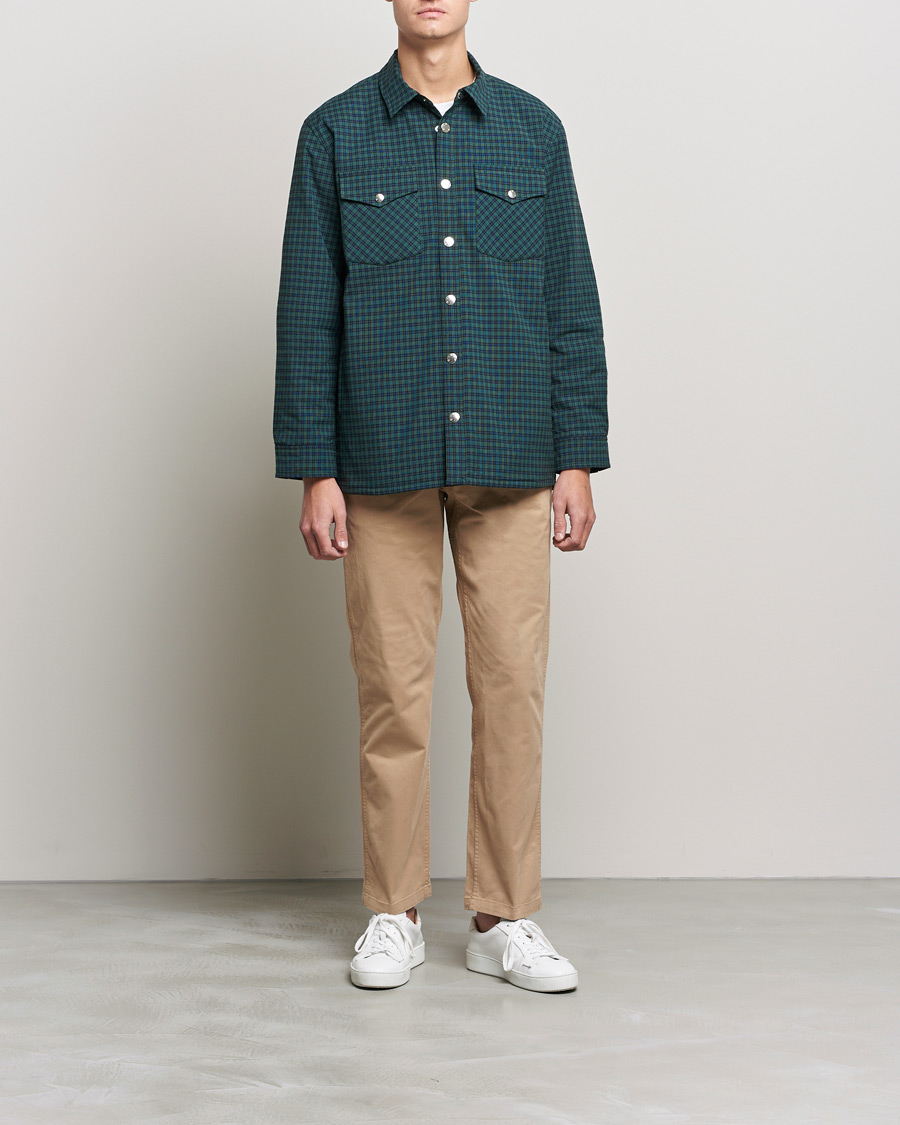 Herr | Skjortor | A.P.C. | Samy Padded Overshirt Black Check