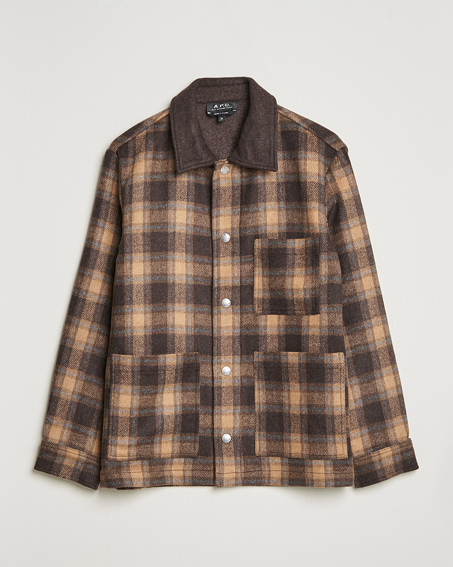 Herr | Jackor | A.P.C. | Emile Shirt Jacket Brown Check