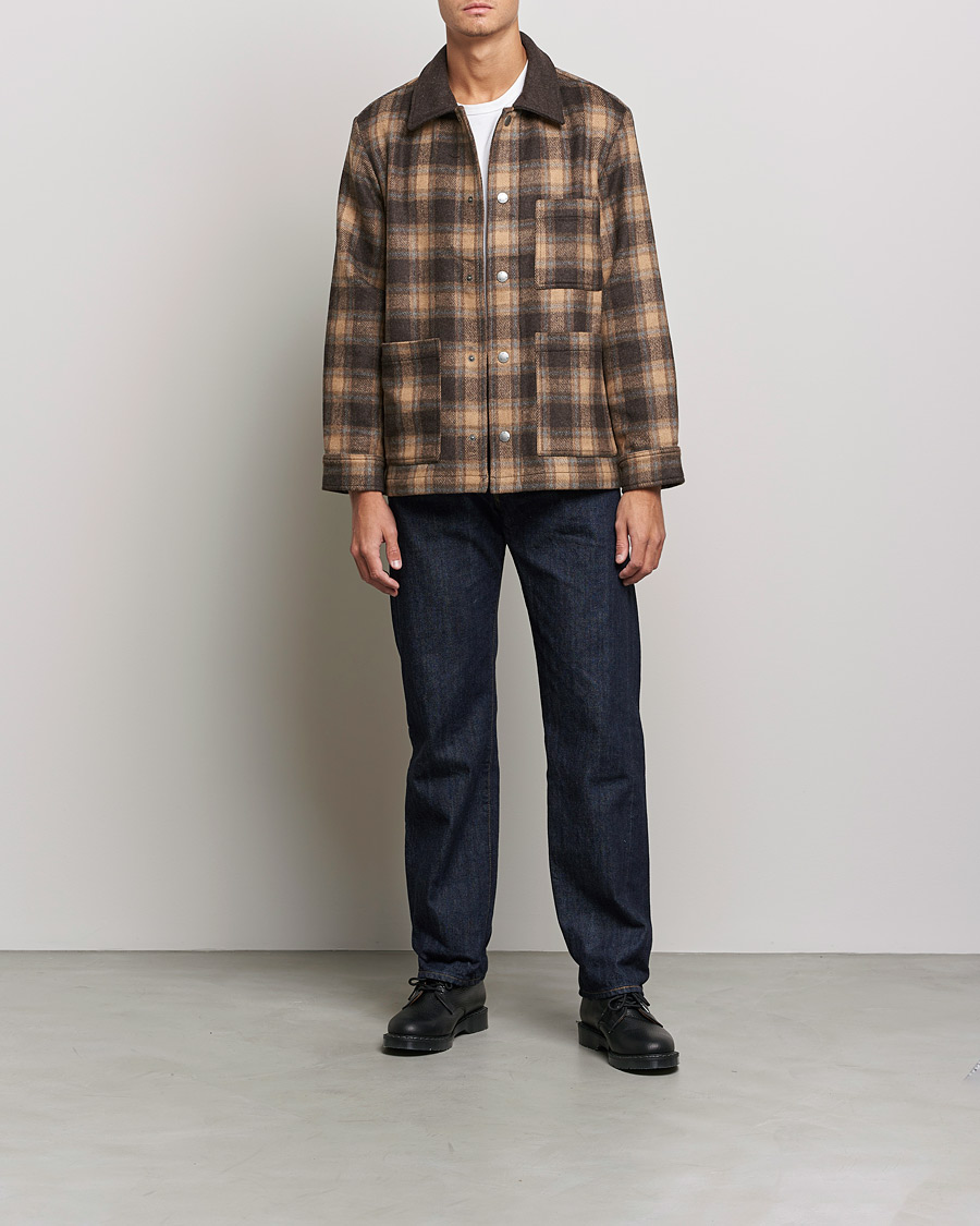 Herr | An overshirt occasion | A.P.C. | Emile Shirt Jacket Brown Check