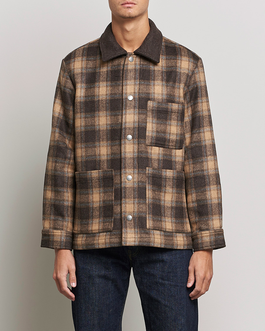 Herr | Jackor | A.P.C. | Emile Shirt Jacket Brown Check
